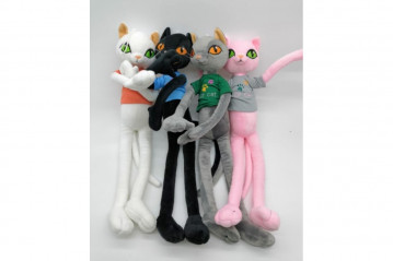 Мягкая игрушка «Кошка» 53см., серая в кофте, арт.22-937