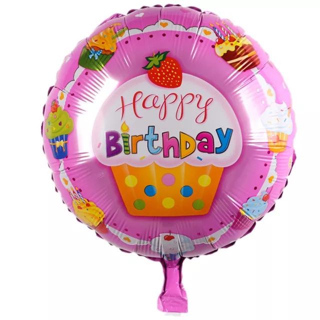 Шар фольга"HAPPY BIRTHDAY" (18"/45см) Шар фольга"HAPPY BIRTHDAY" (18"/45см)