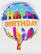 Шар фольга"HAPPY BIRTHDAY" (18"/45см)																												
