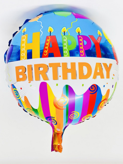Шар фольга"HAPPY BIRTHDAY" (18"/45см) Шар фольга"HAPPY BIRTHDAY" (18"/45см)