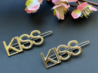 Зажим для волос "KISS" /6,1х2см./, 27-807