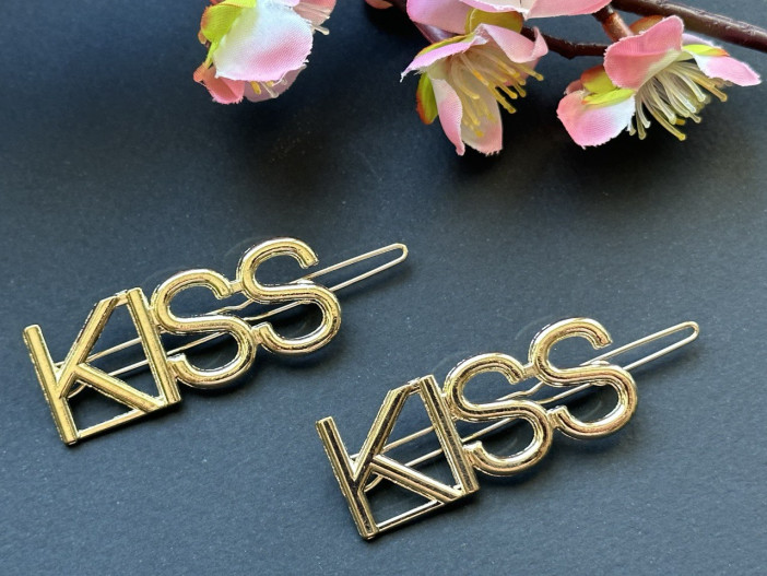 Зажим для волос "KISS" /6,1х2см./, 27-807