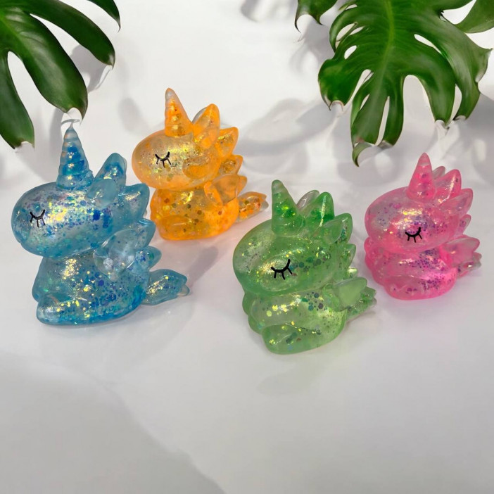 Игрушка антистресс - тянучка (гель) "Единорог" /9,3х7,2х4,5см./, арт. 35-154