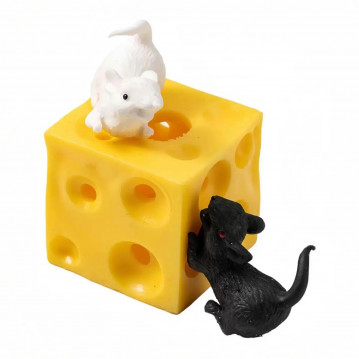 Игрушка антистресс мышки в сыре /4,5х4,5х4,5см./, арт.35-156