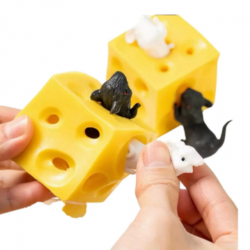 Игрушка антистресс мышки в сыре /4,5х4,5х4,5см./, арт.35-156