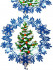 Растяжка снежинка " Ёлочка ", (5 элементов), /76х14см./, 22-316