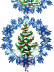 Растяжка снежинка " Ёлочка ", (5 элементов), /76х14см./, 22-316