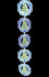 Растяжка снежинка " Ёлочка ", (5 элементов), /76х14см./, 22-316