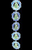 Растяжка снежинка " Ёлочка ", (5 элементов), /76х14см./, 22-316