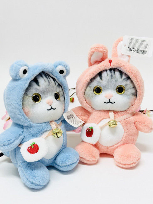 Игрушка мягкая "Котик", /18см./, серый 33-335