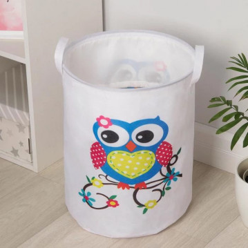 Корзина для игрушек круглая "Совята", 26-326