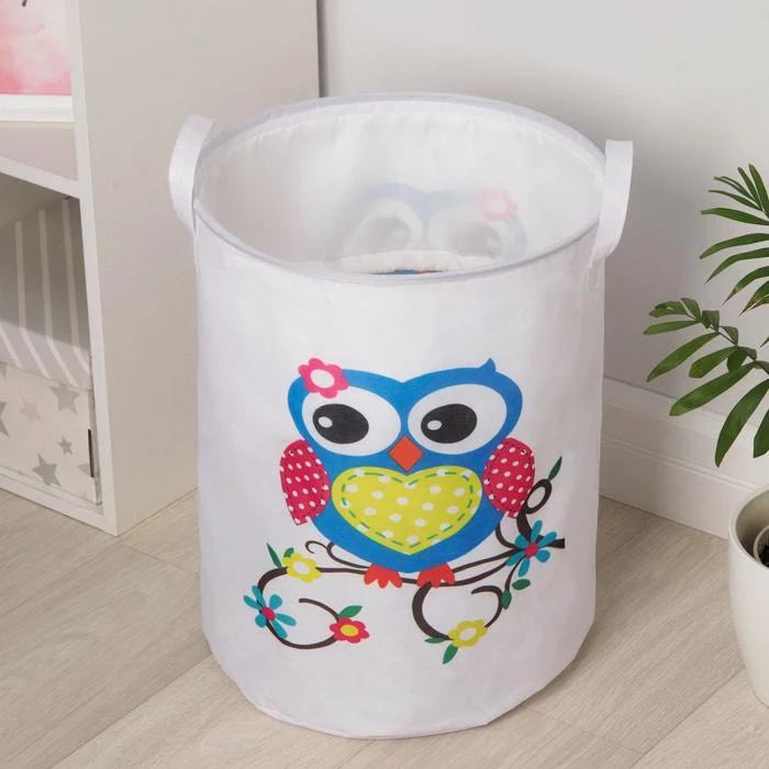 Корзина для игрушек круглая "Совята", 26-326
