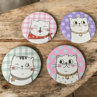 Зеркало одностороннее, " Кошка " /6,8см./, 32-519
