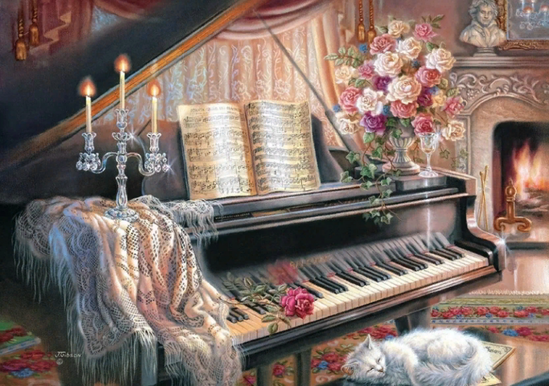 Алмазная мозаика /40х50см./, "Пианино" арт.YOS70673, 18-226
