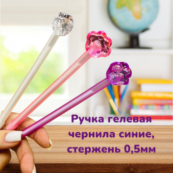 Ручка гелевая "Лапка" арт.QB/T 2625, /чернила: синие, 0,5мм./, 36-195