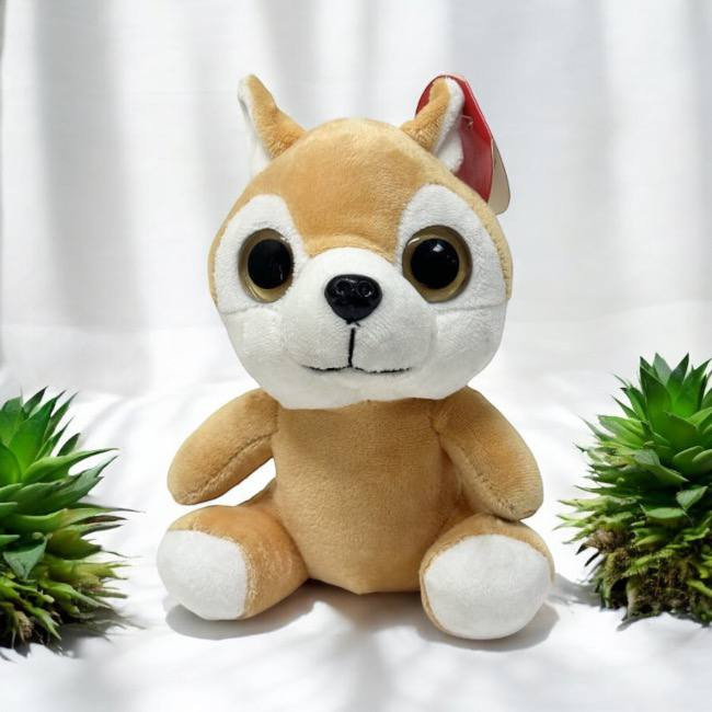 Мягкая игрушка "Собака", коричневая 20см.,  арт.74-127