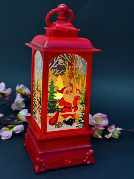 Фонарь световой декор "Дед Мороз" /20х8см./ красный, 25-541