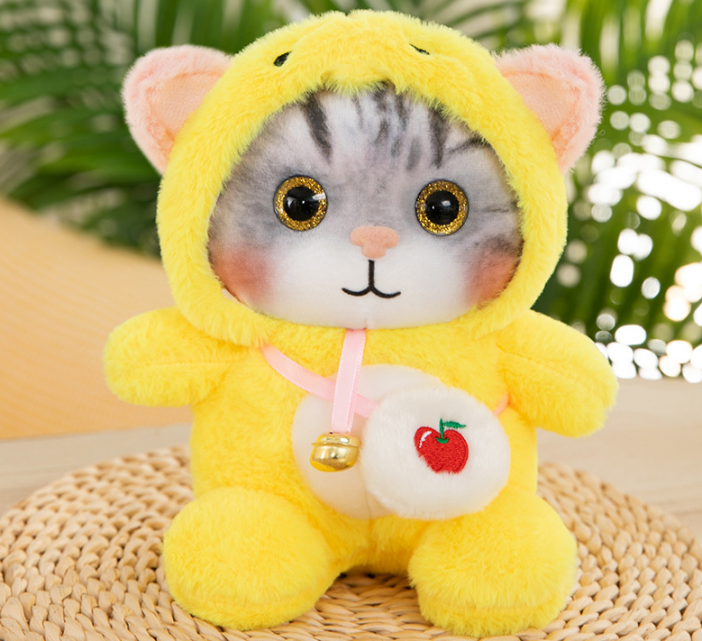 Мягкая игрушка «Котик в костюме» голубой, 15см., (брелок), арт.32-401