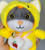 Мягкая игрушка «Котик в костюме» голубой, 15см., (брелок), арт.32-401