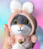 Мягкая игрушка «Котик в костюме» голубой, 15см., (брелок), арт.32-401