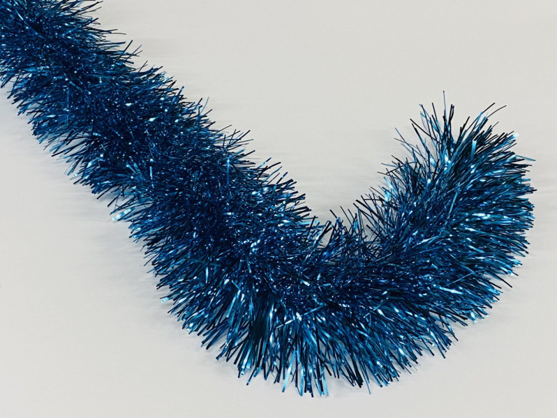 Мишура голубая /d.9х200см./, 29-179