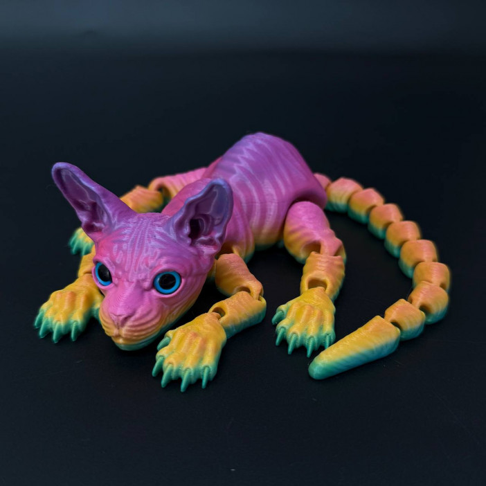 Игрушка подвижная Кот Сфинкс 3D с голубыми глазами /30х20х5см./, 36-503