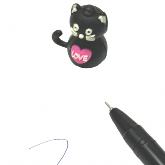 Ручка гелевая " Кошка ",/чернила: синие/, 19-26