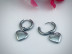 Серги металл, цвет серебро "Сердце forever love" (пара) /3,4х1,8х1,6см./, 31-504