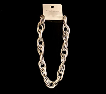 Колье "Цепь", /52х2,5см./, цвет серебро, 25-353
