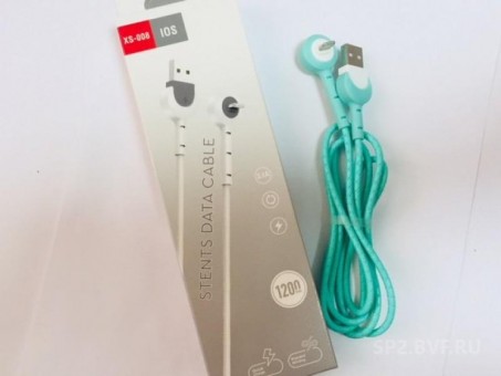 Кабель для зарядки USB2.0 для IOS арт.XS-008. /1.2м.,1.5Am/, 12-202