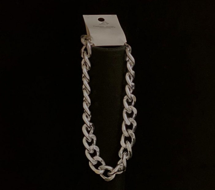 Колье "Цепь" /52х2см./, цвет серебро, 25-352