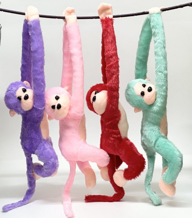 Мягкая игрушка  "Обезьянка-обнимашка", голубая, 52см., арт.35-40