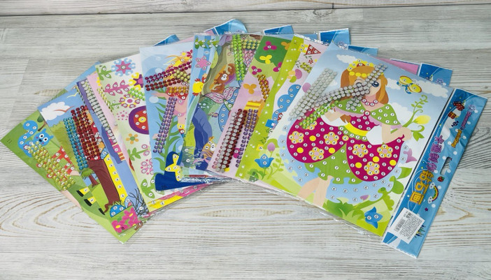 Мозаика алмазная детская "Ассорти" стразы, /26х19см./, 29-326